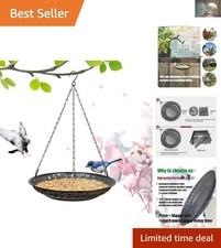 11.8  Stainless Steel Hanging Bird Feeder Tray - Weatherproof  Durable