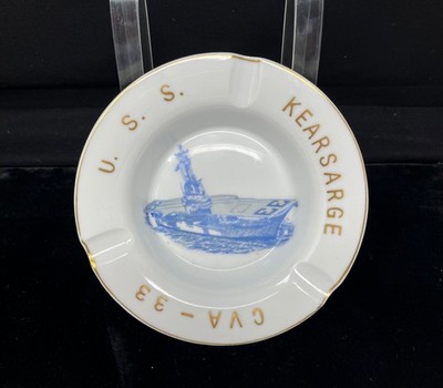 VINTAGE UNITED STATES NAVY USS KEARSARGE CVA-33 ASHTRAY**WOW!!
