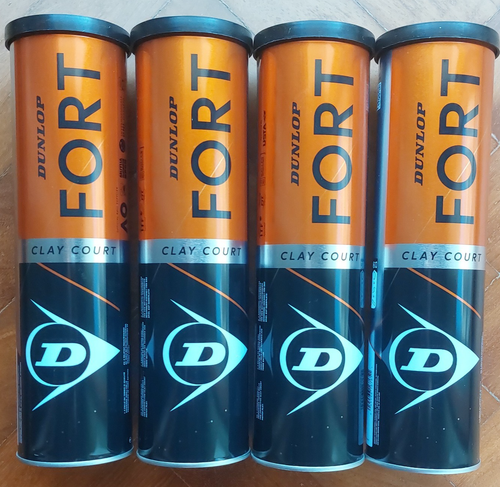 16 Palline da tennis DUNLOP Fort Clay Court pressurizzate 4 tubi da 4 palle - Foto 1 di 9