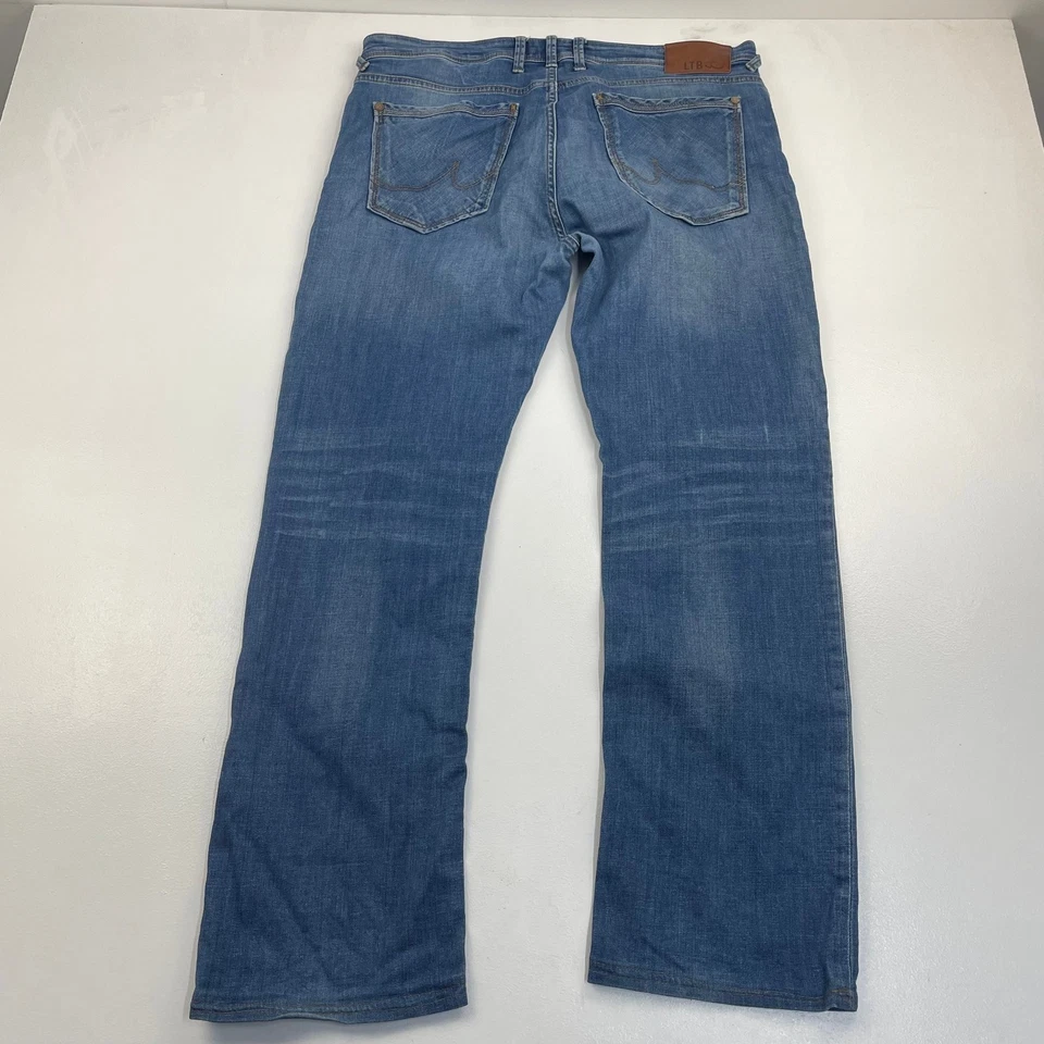 LTB Straight Fit Jeans Classic Blue Stretch Denim Mens Size W36 L34 - Image 4 of 4