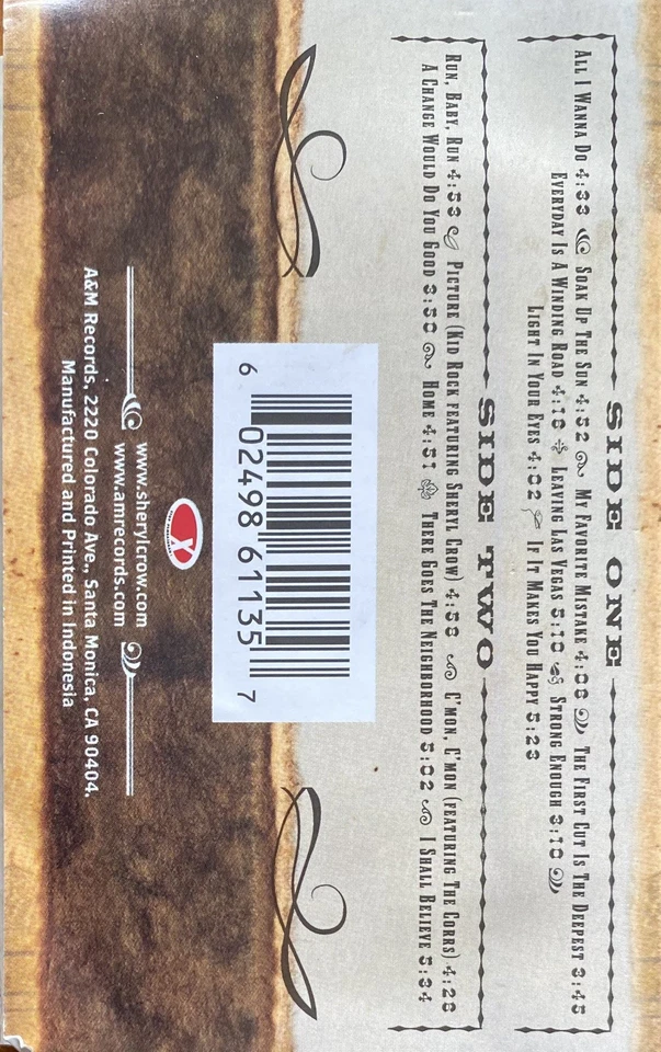 Sheryl Crow - The Very Best Of Sheryl Crow Indonesian Cassette - Image 2 of 4