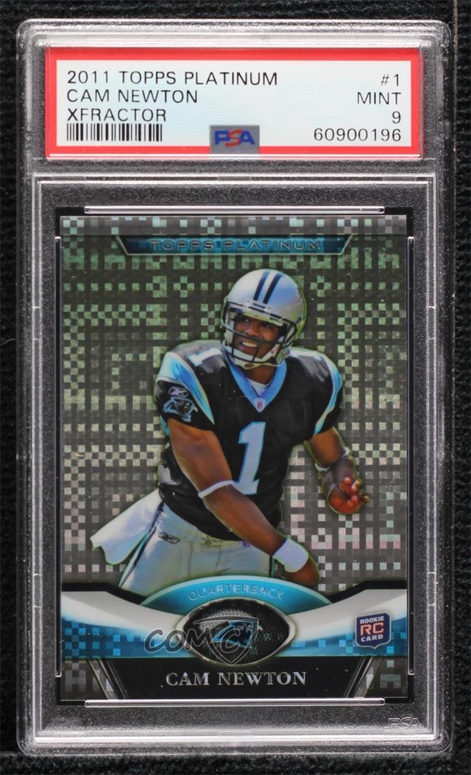 2011 Topps Platinum X-Fractor Cam Newton #1 PSA 9 MINT Rookie RC 0w8