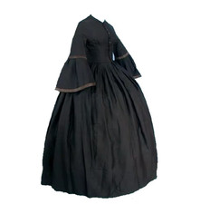 Wind Scarlett Mourning Dress Victorian Civil War Balck Dress Costume Civil War