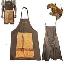 Brown Funny Men's Head Chef Prank Apron Hidden Surprise Kitchen Gag Gifts
