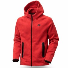Nike Men  s Tech Fleece Hoodie Jacket Light University Red FB7921-672 Sz S NEW