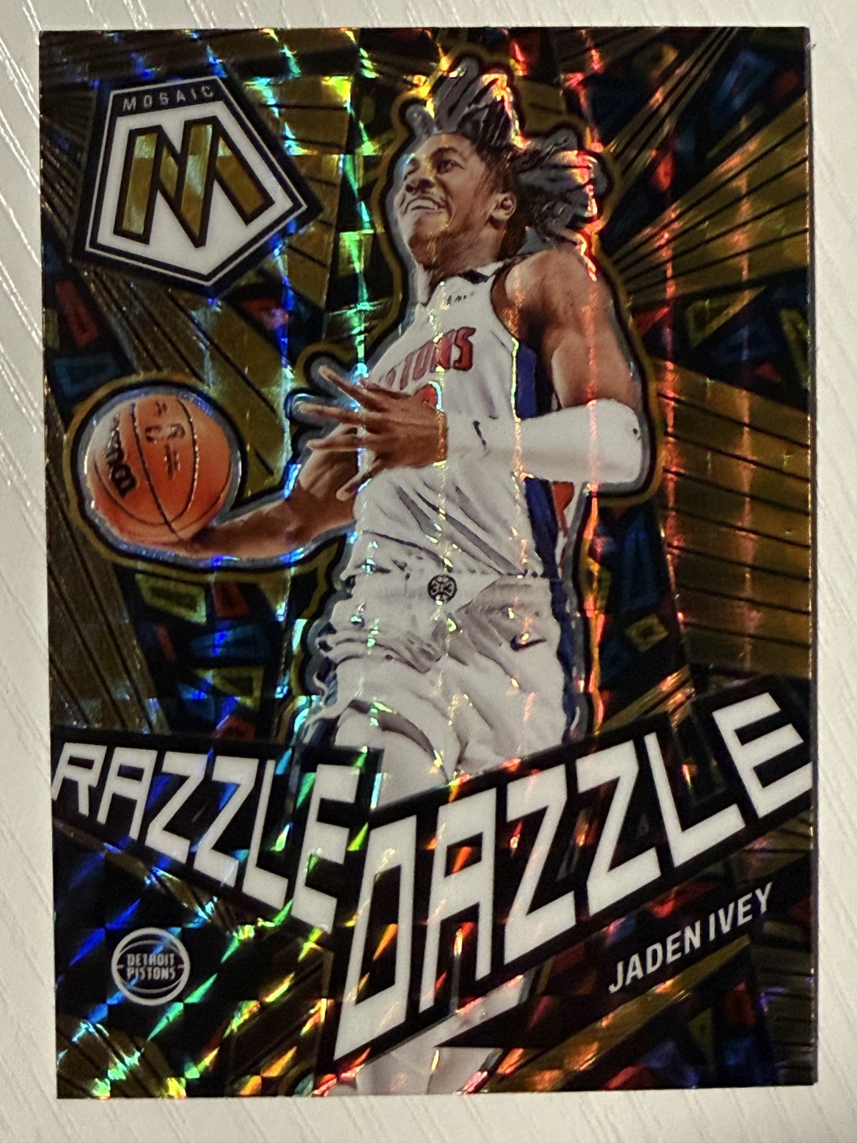 Jaden Ivey 2022-23 Panini Mosaic Razzle Dazzle SP #4 Pistons Bulls Purdue
