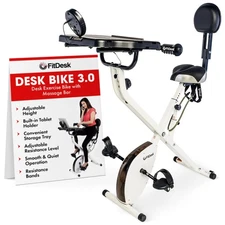 FitDesk Standing Exercise Bike Desk 3.0, Adjustable Height Indoor Cycling Tra...
