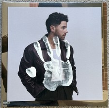 Nick Jonas Handprint Album Insert w/New Sealed Vinyl LP - Obtained In Person 2/7