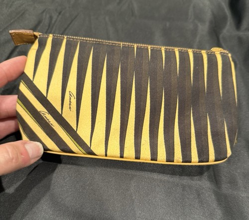 GUCCI Bamboo leaves Nylon Pouch Bag/Clutch - Picture 13 of 14