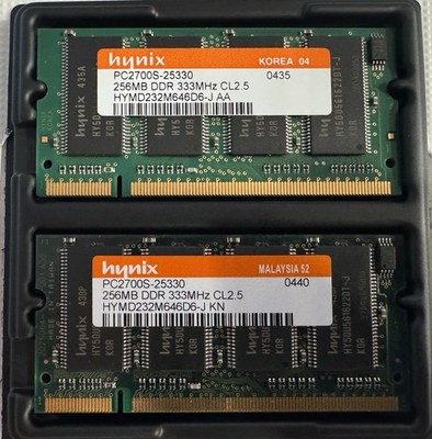 Hynix 512MB (2x256MB) DDR1 PC-2700 SO-DIMM RAM PC2700S-25330