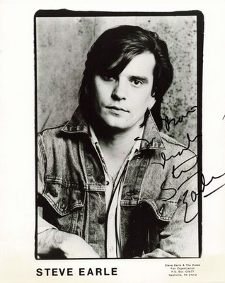 Steve Earle (early career) Autographed 8x10 Photo Country Music