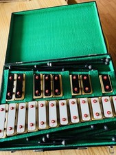 Vintage Set Xylophone Made In Japan 17 Notes With wooden Case
