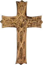 Wooden Cross 12 Inches Handmade Catholic Crucifix Wood Wall Cross Christians