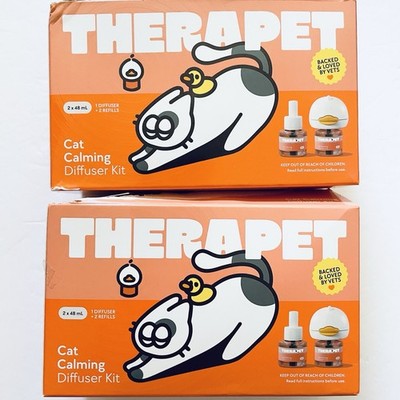 TheraPetMD Cat Calming Diffuser Kit White 60-Day 1 Diffuser + 2x48mL - 2 Pack