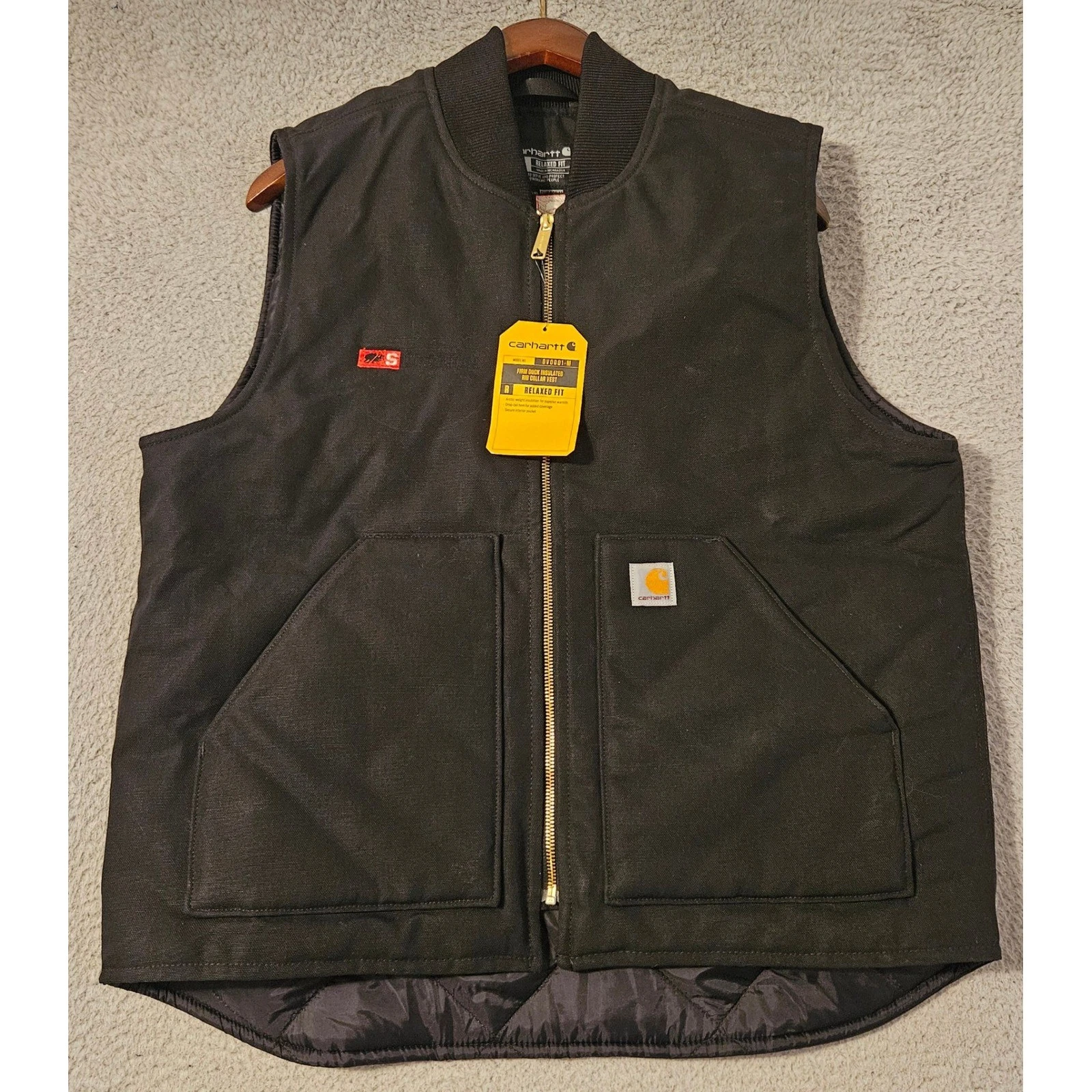 Carhartt Men Black Firm Duck Insulated Rib Collar Vest Relaxed Fit L V01-BLK NEW
Opens in a new wind