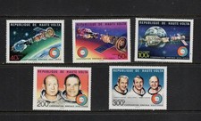 S6372   Burkina Faso  1975   space  Apollo-Soyuz   5v.   MNH