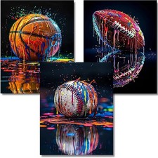 Diamond Art Kits for Adults Beginner, 3 Pack Graffiti Sport DIY Modern Diamond P