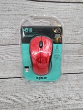 Logitech USB Advanced Full Large Size Wireless Mouse RED M310 COMFORT SEALED NEW