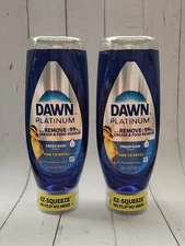 (Pack of 2) Dawn Platinum EZ-Squeeze Dish Soap Liquid, Grease Removal, 18 fl oz