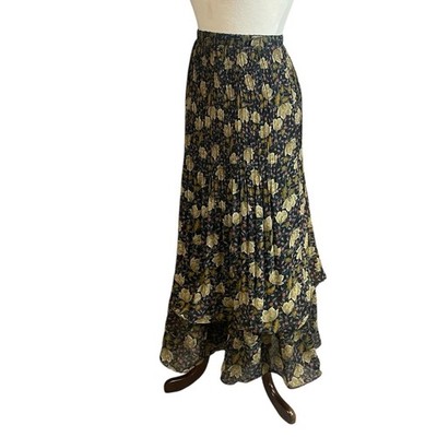 Braeve NWT Evereve Black Floral Skirt Womens Size