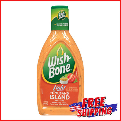 LIGHT THOUSAND ISLAND SALAD DRESSING Wish Bone Zesty Tomato Blend Sweet Spices