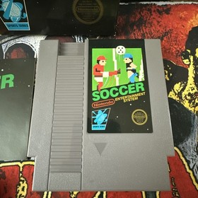 Soccer (Nintendo NES, 1985) CIB Black Box Hangtab 5-Screw, Tested, Complete