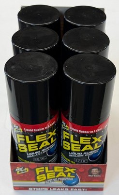 6/$29.99 Flex Seal Black Liquid Rubber Sealant Coating 2 oz Cans