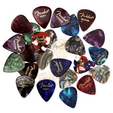 Fender Premium Guitar Pick Sampler, 24 Assorted - Tortoise Shell