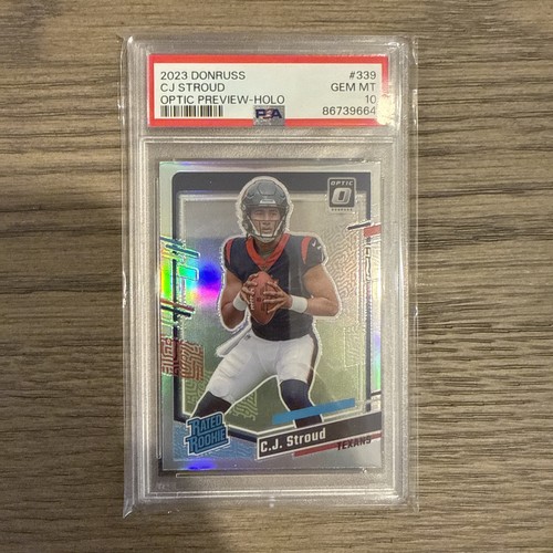 2023 Panini Donruss - Rated Rookie C.J. Stroud #339 Optic Preview Holo PSA 10