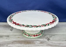 Avon 9” Pedestal Christmas Cake Stand