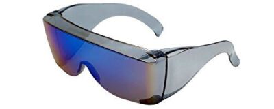 Calabria 3000 Large Square FitOver Glasses with 100%UV Protection in Blue Mirror