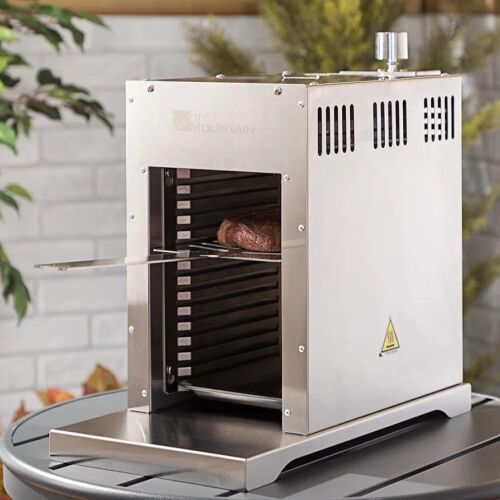 Fire Mountain Gas Steak Grill BBQ Outdoor Edelstahl tragbar UVP 130€