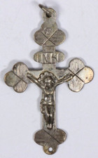 Ciondolo croce rosario Biedermeier argento 13 lotto 1850 circa rosary cross pendant