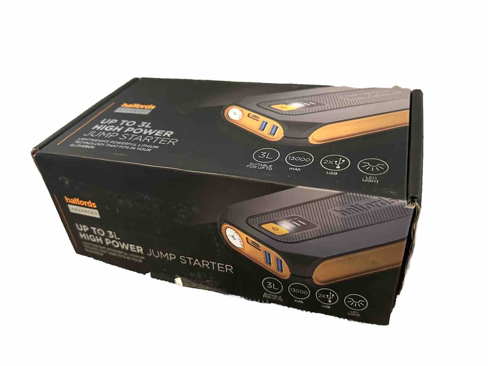 *Brand new*Halfords 6000mAh Lithium Jump Leads Starter 677444