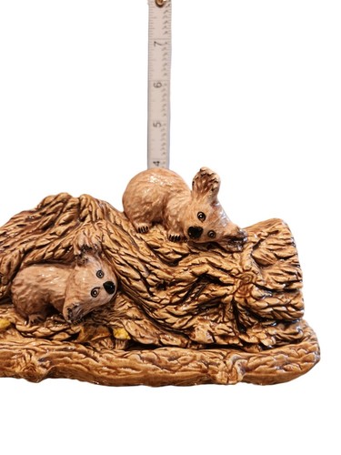 Vintage 1983 Koalas On Log Butter Dish - Picture 7 of 13