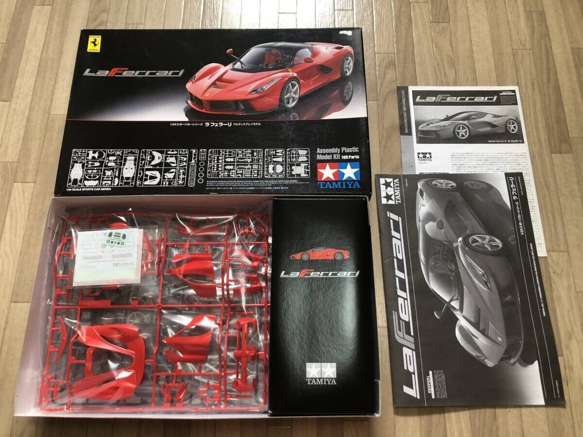 Tamiya 1/24 Ferrari LaFerrari Red Plastic model kit Unused Tamiya 1/24 Ferrari LaFerrari Red Plastic model kit Unused