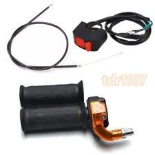 49CC 2 Stroke Pocket Bike Handle Bar Grips Throttle Cable Kill Switch Set ATV