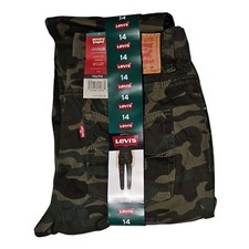 Levis Youth Camo Jogger Jeans Boys Size 14 Drawstring Cuffed Ankle Pants