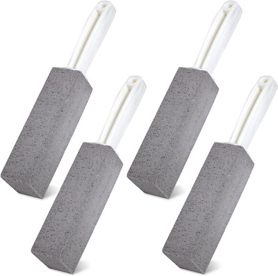4 Packs Pumice Cleaning Stone with Handle, Pumice Stone for Toilet Cleaning Toil