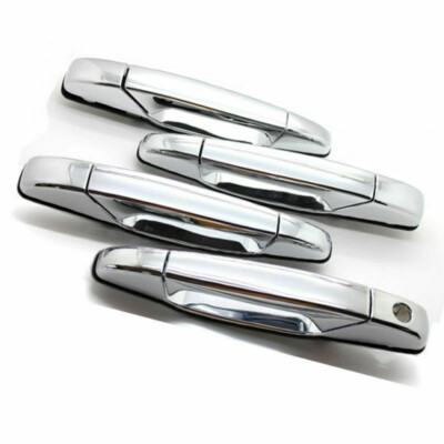4x Exterior Chrome Door Handle For Silverado 1500 2500 3500 Sierra 1500 A12