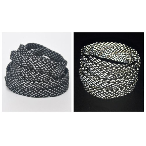 Reflective Flat Shoelaces Sneaker Trainer Shoe Laces 90 120 150cm 12 Colours - Picture 15 of 21