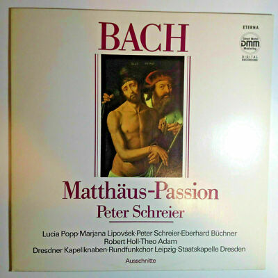 PETER SCHREIER J.S.Bach Matthäus~Passion~DMM DDR DLP 1990 ETERNA Germany LP M-M