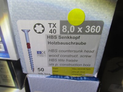 Reisser  Konstruktionsschrauben Ø8x360mm  50Stück Seko T40 / Aktion H2Breg6