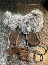 Real Fur Kids Moccasins