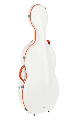 GEWApure cello case polycarbonate, model FUN, white-orange