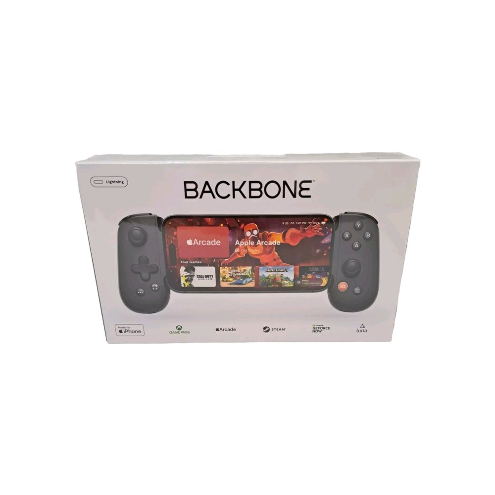 Backbone One Mobile Gaming Controller BB-02-B-R Apple Arcade Black New