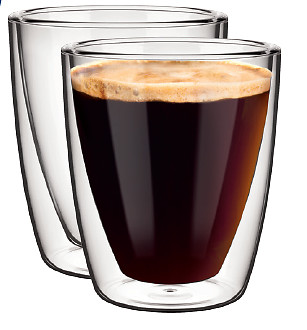 2x Doppelwandige Tumbler Gläser Thermo Schnapsglas Kaffee Espressotassen 120ml
