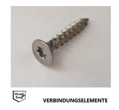 Holzschrauben Spanplattenschrauben TORX EDELSTAHL A2 Senkkopf Vollgewinde