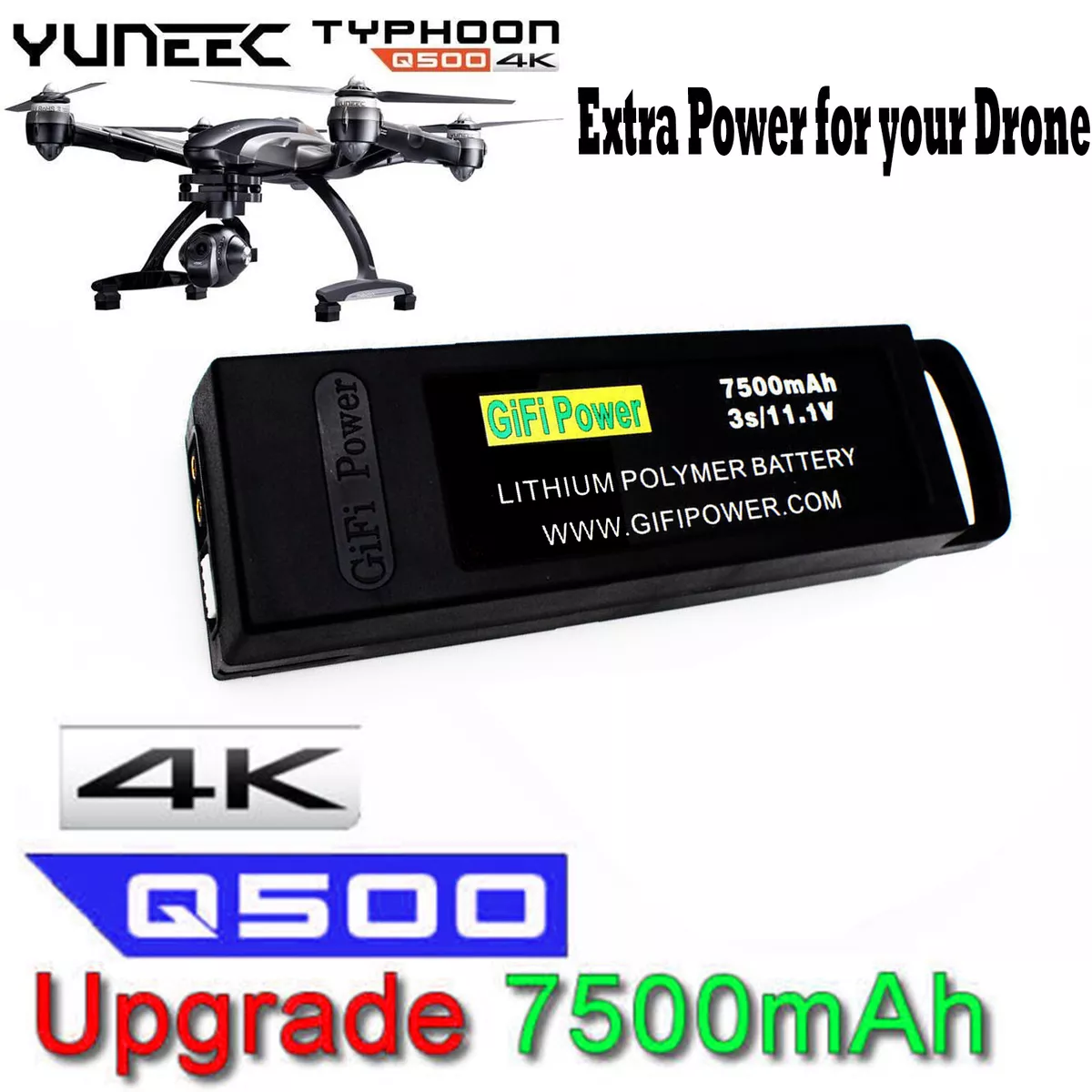 Typhoon q500 4k sale battery