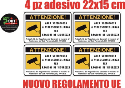 Segnale Di Avvertimento CCTV: Uso Interno/esterno - Foto 6